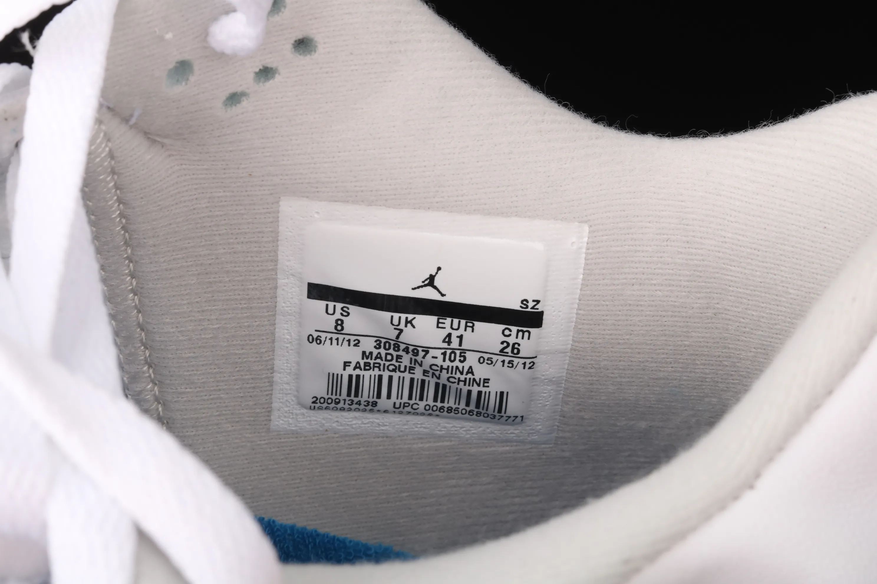 All categories Air Jordan Jordan series basketball shoes Air Jordan 4 pure original Air Jordan 4 Retro "Military Blue" AJ4 Joe 4 white blue 308497-105